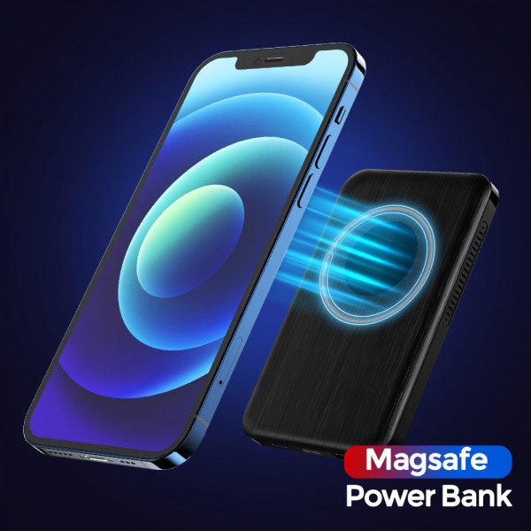 Wholesale Ultra Slim Magnetic Wireless Power Bank Fast Portable Wireless Charging - Compatible with MagSafe iPhone All Qi Devices 4000 mAh (Black)